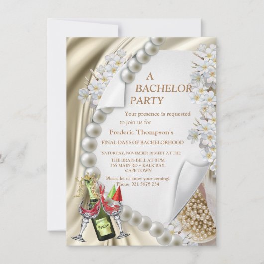 アイボリー、グリーン、ブルー、ゴールドのシルクと独身パーティー (正面)