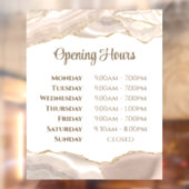 アイボリー ゴールド アゲート 開店時間 窓用フィルム ウィンドウサイン (シート2)