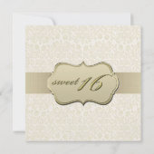アイボリー＆ゴールド スウィート16 招待状 (裏面)