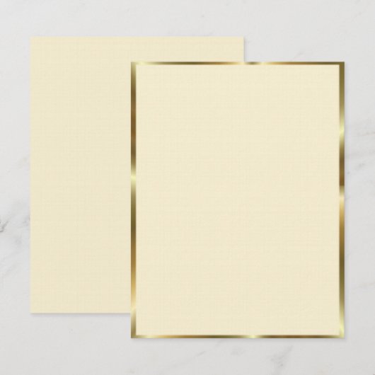 アイボリー & ゴールド トリム (正面/裏面)