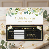 アイボリー ゴールド フラワー ビューティー サロン ギフト券