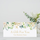 アイボリー ゴールド フラワー ビューティー サロン ギフト券 (スタンド正面)