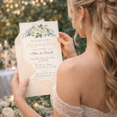 アイボリー ゴールド ロマンス 婚約 パーティー 招待状