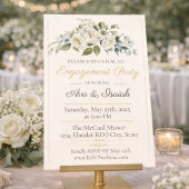 アイボリー ゴールド ロマンス 婚約 パーティー 招待状