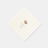 アイボリー | シックなバラの結婚式 スタンダードカクテルナプキン (角)