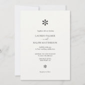 アイボリー | シック2イン1フルミニマル結婚ズ 招待状 (正面)