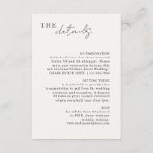 アイボリー | シック・ミニマ結婚リスト詳細 エンクロージャーカード (正面)