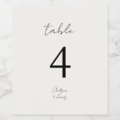 アイボリー | シックB&Wミニマル結婚リスト ワインラベル (シングルラベル)