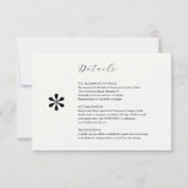 アイボリー | シックQRコード結婚の詳細 出欠カード (正面)