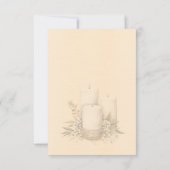 アイボリー シャイニー エレガント スパークリー フレーム 出欠カード (裏面)