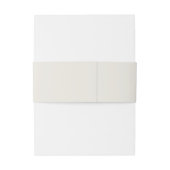 アイボリー |シンプル無地のパーソナライズされた色結婚の 招待状ベリーバンド (裏面例)