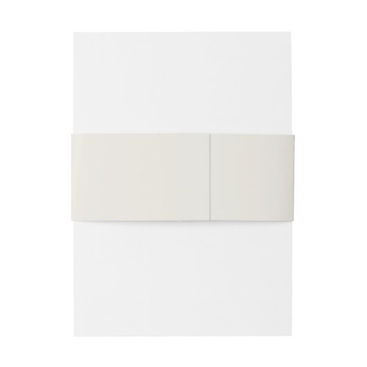 アイボリー |シンプル無地のパーソナライズされた色結婚の 招待状ベリーバンド (裏面例)