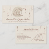 アイボリー シークレット ジオメトリー ポーズ ヨガ ピラティス ジム サロン 名刺 (正面/裏面)