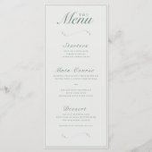 アイボリー&セージ両面結婚ディナー/バー メニュー (正面)