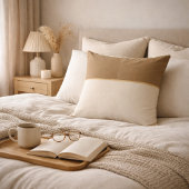 アイボリー タウペ ディバイド サラシ枕 クッション