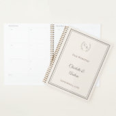 アイボリー タウペ モノグラムの結婚式 プランナー手帳 (ディスプレー)