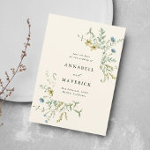 アイボリー デリケート ワイルドフラワー ボーホー ウェディング フォト セーブザデート