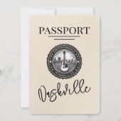 アイボリー ナッシュビル パスポート 結婚式招待状 招待状 (裏面)