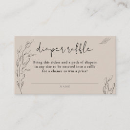 アイボリー ニュートラル ミニマル フラワー シンプル おむつくじ エンクロージャーカード