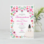 アイボリー ピンク オトミ刺繍 キンセアニエラ インビテーション (スタンド正面)