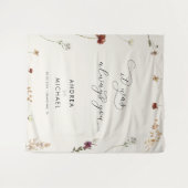 アイボリー フォール ワイルドフラワーズ イット ワズ オールウェイズ ユー 背景 タペストリー (正面(横))