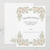 アイボリー フラワーディーパーレッフルチケット 招待状 (正面/裏面)