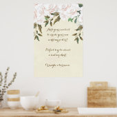 アイボリー フラワー オーダーメイド ウェディング ポスター (キッチン)