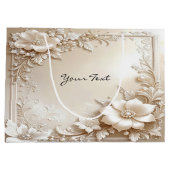 アイボリー フラワー ギフトバッグ (裏面)