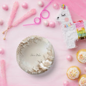 アイボリー フラワー ペーパーボウル (パーティー)