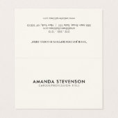 アイボリー/ブラックシンプル折エレガントり畳み名刺 名刺 (外部フラット)