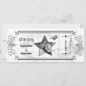 アイボリー&ブラックチャペルチケット結婚式招待状 招待状 (裏面)