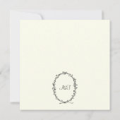 アイボリー ブラック リース 招待状 (裏面)