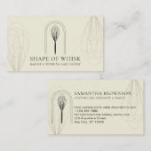 アイボリー ブラッシュ おしゃれ ホームベーカリー 名刺 (正面/裏面)