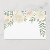アイボリー ブラッシュ カモミール フローラル ウェディング RSVP カード (裏面)