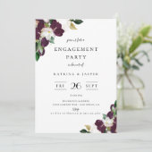 アイボリー プラム フラワーエンゲージメントパーティー 招待状 (スタンド正面)