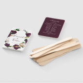 アイボリー プラム フローラル リース ウェディング ハンドファン (組立なし)