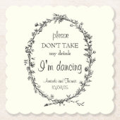 アイボリー ベンチ 花輪 コースター (正面)