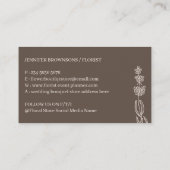 アイボリー ベージュ フラワーデザイナー ボタニカル ハンズ ホールド 名刺 (裏面)