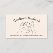 アイボリー ベージュ ブラッシュ ビーズ クリエーション ジュエリー 名刺 (正面)