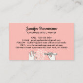 アイボリー ベージュ ブラッシュ 手作り 趣味 アート オイル ペイント 名刺 (裏面)