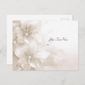 アイボリー ホワイトの花のポストカード ポストカード (正面/裏面)