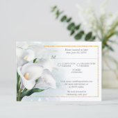 アイボリー ホワイト カラー リリー 結婚式 RSVP (スタンド正面)