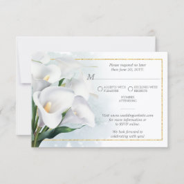 アイボリー ホワイト カラー リリー 結婚式 RSVP
