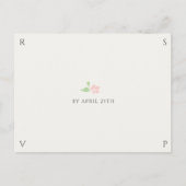 アイボリー&ホワイト | シックな結婚式の返信ハガキ ポストカード (正面)