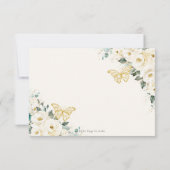 アイボリー ホワイト フラワーズ ゴールド キンセアニエラ プリンセス 返信 (裏面)