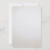 アイボリー ホワイト フラワー ゴールド リーフ ウェディング 招待状 (裏面)