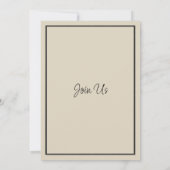 アイボリー ホワイト ブラウン ブラック ワイルドフラワー ウィンター ウェディング 招待状 (裏面)