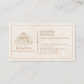 アイボリー ミニマリスト ライラニ フラワー 名刺 (裏面)