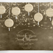 アイボリー ランタン 全てが一つになった結婚式 三つ折り招待状 (内部中)