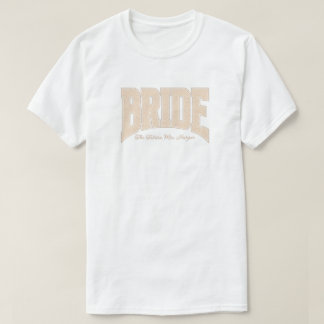 アイボリー レース BRIDE エンゲージメント シャワー バチェラー パーティー Tシャツ